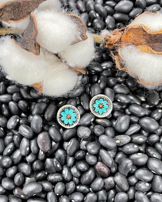 Flourish Flower Stud Fashion Earrings – Jewelry from Bronco Western Supply Co.