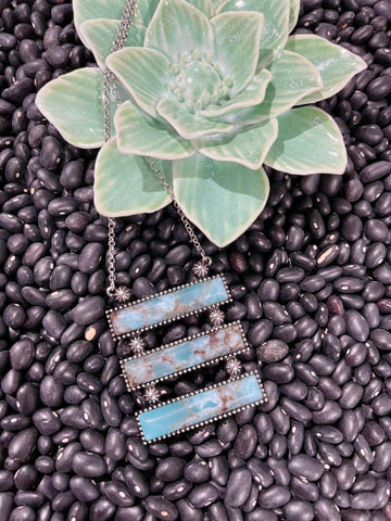 Duval Turquoise 3 Bar Necklace Jewelry Bronco Western Supply Co. Bronco Western Supply Co. 