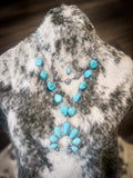 Metti Turquoise Squash Blossom Layer Necklace Jewelry Bronco Western Supply Co. Bronco Western Supply Co. 