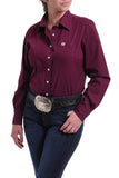 Cinch Women's Burgundy Solid Button-Up Shirt Apparel Cinch Bronco Western Supply Co. 