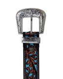 Myra Bag - Turquoise Hand Tooled Leather Belt - Apparel - Myra Bag - Bronco Western Supply Co.
