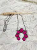 Pink Squash Blossom Chain Fashion Necklace - Jewelry - Blue Tortoise - Bronco Western Supply Co.