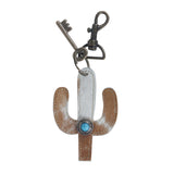 Turquoise Stone Key Fob Keychain  Bronco Western Supply Co Bronco Western Supply Co. 