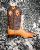Sienna Twisted X Women's 11" Ruff Stock Boot - Tan and Tooled Brown - Women's Boots - Twisted X - Bronco Western Supply Co.