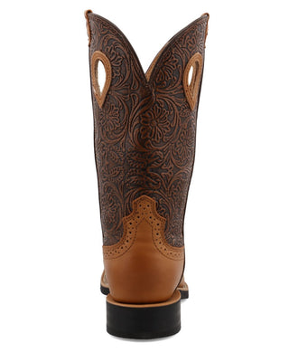 Sienna Twisted X Women's 11" Ruff Stock Boot - Tan and Tooled Brown - Women's Boots - Twisted X - Bronco Western Supply Co.