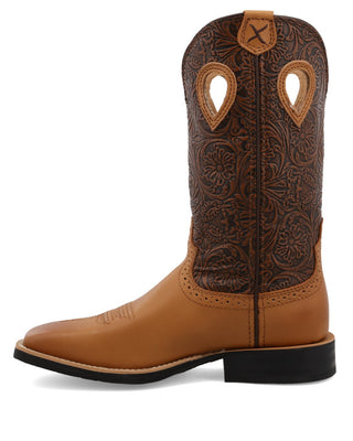Sienna Twisted X Women's 11" Ruff Stock Boot - Tan and Tooled Brown – Women's Boots from Bronco Western Supply Co.