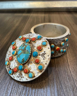 Tough 1 - Turquoise Stones Trinket Box – Gift Items from Bronco Western Supply Co.