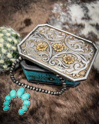 Tough 1 - Turquoise Trinket Box – Gift Items from Bronco Western Supply Co.