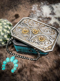 Tough 1 - Turquoise Trinket Box - Gift Items - Tough 1 - Bronco Western Supply Co.